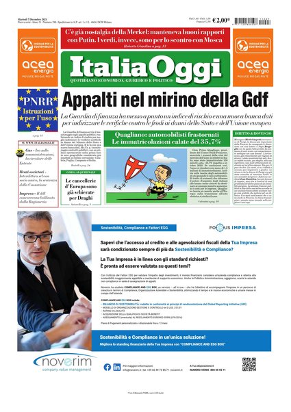 Italia oggi : quotidiano di economia finanza e politica